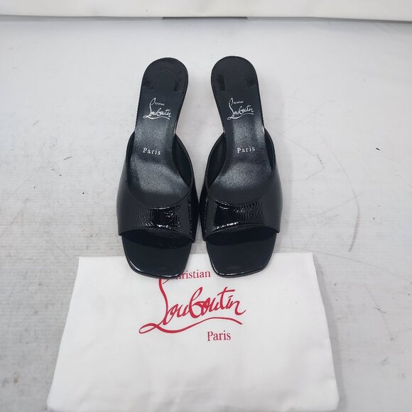 Christian Louboutin Black Condora Patent Heel Sandal - Picture 8 of 11